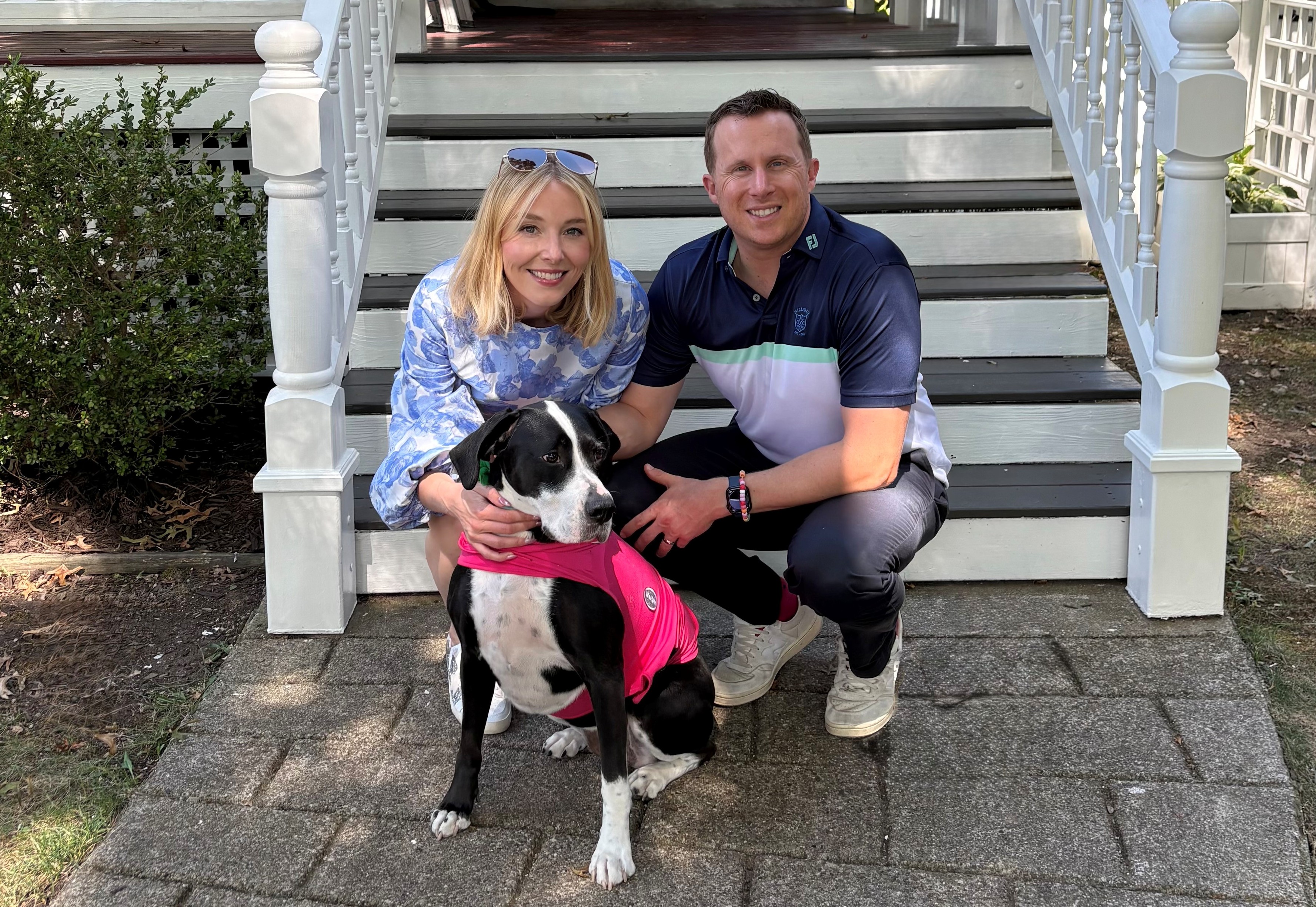 Mike McCulloch with family and dog